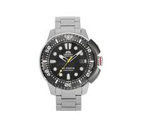 Orient Orologio subacqueo automatico giapponese con cinturino in acciaio inossidabile, argento, 20 (modello: RA-AC0L01B00B), nero, Orologio subacqueo