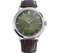 Orient Classic Bambino Classic - Orologio Uomo Automatico E A Carica Manuale Meccanico Classico Cinturino In Pelle Marrone Cassa In Acciaio Inox Quadrante Analogico Verde - RA-AC0029E