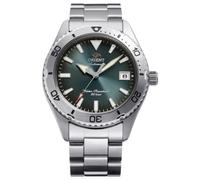 Orient Sports Mako 40mm - Orologio Da Polso Da Uomo Automatico E A Carica Manuale Meccanico Sportivo Bracciale E Cassa In Acciaio Inox Di Colore Grigio Quadrante Analogico Verde - RA-AC0Q13E