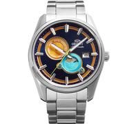 Orient Contemporary Stretto Day & Night - Orologio Da Polso Da Uomo Automatico E A Carica Manuale Meccanico Casual Bracciale E Cassa In Acciaio Inox Quadrante Blu - RA-AK0316L