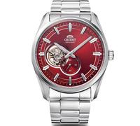 Orient Contemporary Small Seconds Semi Skeleton - Orologio da polso da uomo automatico bracciale e cassa in Acciaio INOX di colore Grigio display analogico rosso - RA-AR0010R10B