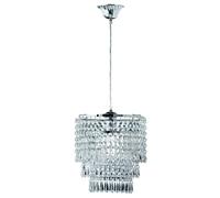 ORIENT SOSPENSIONE TONDA STRASS ACRILICO CROMO CM25 1 LUCE ATTACCO E27