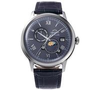 ORIENT Sun & Moon Blu Navy RA-AK0806L Orologio Uomo Automatico Pelle