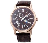 ORIENT Sun & Moon RA-AK0009T Orologio Uomo Automatico Pelle Marrone