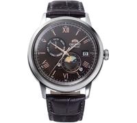 ORIENT Sun & Moon RA-AK0804Y Orologio Uomo Automatico Marrone Pelle