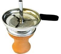 Orient Supply Testa di argilla per narghilè con inserto per camino si adatta a qualsiasi accessorio per narghilè Hookah con manico in silicone