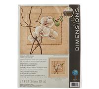 Oriental Orchids Counted Cross Stitch Kit-12"X12" 14 Count