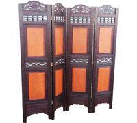 ORIENTALE 4 PANNELLI LEGNO SCHERMI CAMERA DIVISORI MURO DI PRIVACY SEPERATORS
