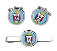 Orientale Capo (Pacifico Africa) Gemelli E Fermacravatta Set