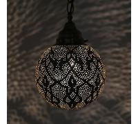Orientale Luce a Sospensione Lampada Marocchina Lampada Tazwik IN Ottone