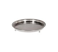Orientale Marocchino Vintage Vassoio Servitore Argento Rotondo