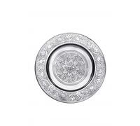 Orientale Marocchino Vintage Vassoio Servitore Argento Rotondo
