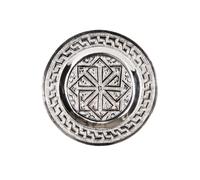 Orientale Marocchino Vintage Vassoio Servitore Argento Rotondo