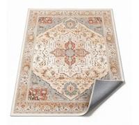 Orientale Non-Slip Washable Area Rug, 50x80cm Terracotta | 50x80 Terracotta