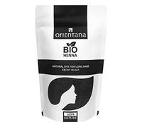 Orientana - Bio Hair Henné Nero Ebano | Polvere Vegetale Naturale Vegana | Tintura Per Capelli | Capelli Lunghi | Crescita Dei Capelli Colore Permanente | Luminosità E Volume - 100g