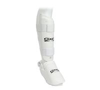 ORIENTE SPORT Set PARATIBIA + Piede per Karate, ITAKI, OS 413A (Bianco, XL)
