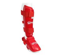 ORIENTE SPORT Set PARATIBIA + Piede per Karate, ITAKI, OS 413A (Rosso, L)