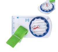 Orienteering Map Compass - leggera con piastra di base con cordino, strumento guida direzionale trasparente | di navigazione portatile per zaino in spalla, lettura di mappe, sentieri