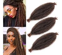 Orientfashion Confezione da 3 ciocche di capelli afro Twist da 25,4 a 61 cm, elastici pre-stirati, per extension morbide (T1b/30, 61 cm (confezione da 3)