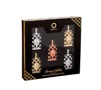 Orientica Luxury Collection Miniature Discovery Set - 5 x 7,5 ml Eau de Parfum | Set regalo di profumi unisex ambra e vaniglia | Sampler di fragranze Oud da viaggio per uomo e donna
