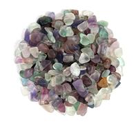 Orientrea 500g Cristallo di Fluorite Pietra schiacciato Naturale, Chip di Cristalli di guarigione di Patatine Fritte al Fluorite Sfuso, Pietre levigate per Cristalloterapia e Reiki, Artigianato