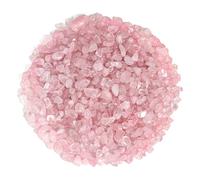 Orientrea 500g Cristallo di Quarzo Rosa Pietra schiacciato Naturale, Chip di Cristalli di guarigione di Patatine Fritte al Quarzo Rosa Sfuso, Pietre levigate per Cristalloterapia e Reiki, Artigianato