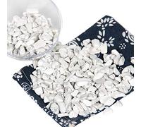 Orientrea 500g di Cristallo di howlite Pietra schiacciato Naturale, Chip di Cristalli di guarigione di Patatine Fritte al howlite Sfuso, Pietre levigate per Cristalloterapia e Reiki, Artigianato