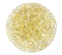Orientrea 500g di Quarzo citrino Pietra Naturale schiacciato, Chip di Cristallo burattato al Quarzo citrino-Cristalli di guarigione al Quarzo citrino Chip sfusi, Cristallo schiacciate per Artigianato