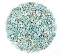 Orientrea Cristallo di amazzonite Pietra frantumato Naturale da 500 Grammi, Cristalli di amazzonite burattati-curativi Chip sfusi, Pietre levigate per Cristalloterapia e Reiki, Artigianato
