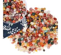 Orientrea - Pietre di cristallo di rocca naturale multicolore da 0,5 kg, cristalli curativi, pietre preziose di cristallo schiacciato per artigianato e confezioni regalo