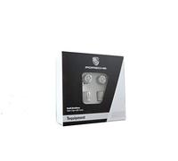Orig. Porsche Coperture Valvole Argento/Stemma Bianco e Nero, Set Per Rdk-Sensoren