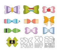 ORIGACH 10 fustelle in metallo a forma di fiocco, stencil per goffratura, stencil in pelle per scrapbooking, biglietti, album fai da te, forniture artigianali