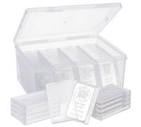ORIGACH 68 pezzi 28,3 g argento bar titolare caso con scatola di plastica 3,6 × 5,6 cm bar capsule, argento bar deposito per bar 1 Troy Oncia Bar collezione di monete