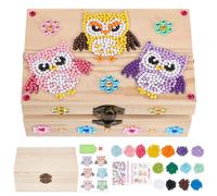 ORIGACH Kit per gioielli fai da te, in legno, con 6 disegni a forma di gufo, per decorare i tuoi gioielli, idea regalo per feste di compleanno e Natale