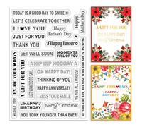 ORIGACH Parole di Sentimenti Timbri Trasparenti Timbri in Silicone per La Decorazione di Carte e Scrapbooking Fai da Te