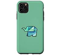 Origami acquerello elefante illustrazione Custodia per iPhone 11 Pro Max