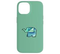 Origami acquerello elefante illustrazione Custodia per iPhone 14