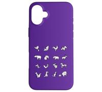 ORIGAMI ANIMALS Set di animali giapponesi Paper Art Meme Custodia per iPhone 16 Plus