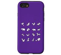 ORIGAMI ANIMALS Set di animali giapponesi Paper Art Meme Custodia per iPhone SE (2020) / 7/8
