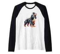 Origami Art Cocker Spaniel Spaniels Maglia con Maniche Raglan