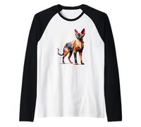 Origami Art Devon Rex Pixie Cats Maglia con Maniche Raglan