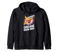 Origami Boom Uccello Cultura Pop Estetica Giapponese Felpa con Cappuccio