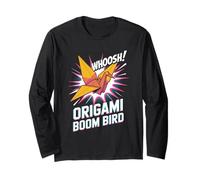 Origami Boom Uccello Cultura Pop Estetica Giapponese Maglia a Manica