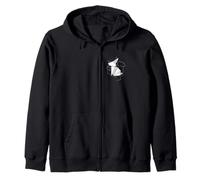 Origami Bunny Come Fresco Forma Felpa con Cappuccio