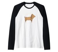 Origami Cane Come Fresco Animale Maglia con Maniche Raglan