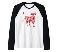 Origami Giapponese Kobe Rind T per i Fan Giapponesi della Maglia con Maniche Raglan