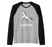 Origami Giapponese Unicorno Origami Arcobaleno Maglia con Maniche Raglan