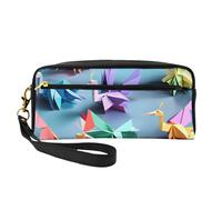 Origami Multicolor Papercraft Cranes Stampa Elegante Donna Trucco Borsa Viaggio Compagno Sacchetto di Toiletry per Scuola Ufficio Caso