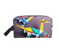 Origami Multicolor Papercraft Gru Borse Cosmetiche Per Le Donne Piccola Borsa Di Trucco Per La Borsa Di Trucco Della Borsa Di Trucco Da Viaggio Con Cerniera, Origami Multicolor Papercraft Gru, Taglia
