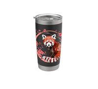 Origami Panda Rosso Kawaii Giappone Piccoli Panda Orsi Gatto Bicchiere termico in acciaio inox doppia parete